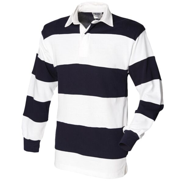 Sewn stripe long sleeve rugby shirt Thumbnail